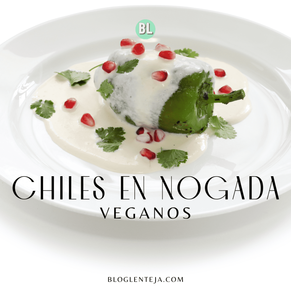 Chiles en nogada veganos